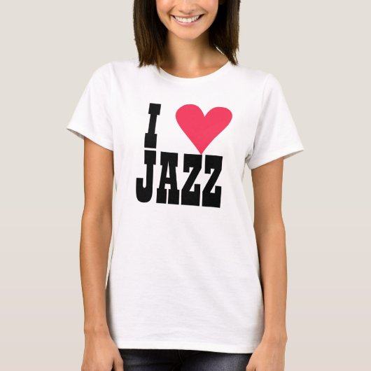 Ik hou van Jazz of wat dan ook T-shirt (Voorkant)