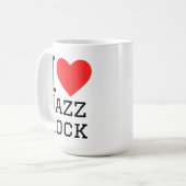 Ik hou van jazz rock koffiemok (Voorkant links)