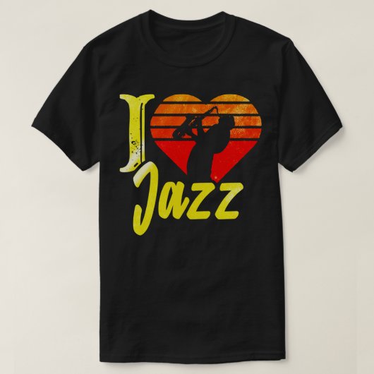 Ik hou van jazz t-shirt (Design voorkant)
