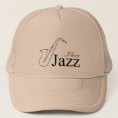 Ik hou van jazz trucker pet (Voorkant)