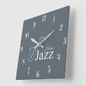Ik hou van jazz vierkante klok (Hoek)
