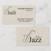 Ik hou van jazz visitekaartje (Voorkant / Achterkant)