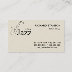 Ik hou van jazz visitekaartje