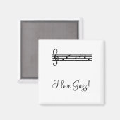 Ik hou van Jazzmuziek Magneet (Voorkant / Achterkant)