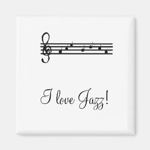 Ik hou van Jazzmuziek Magneet