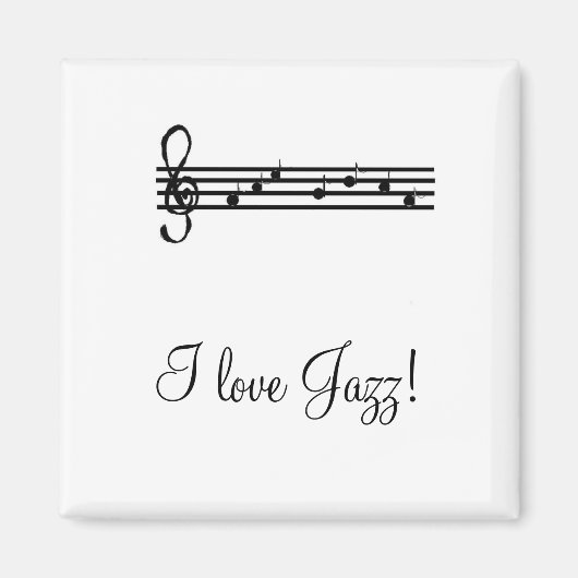 Ik hou van Jazzmuziek Magneet (Voorkant)
