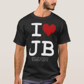 Ik hou van JB (blk) T-Shirt (Voorkant)
