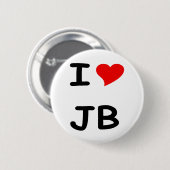 Ik hou van JB Ronde Button 5,7 Cm (Voorkant /achterkant)