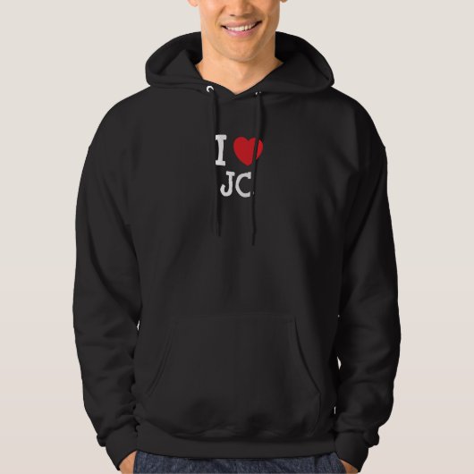 Ik hou van JC hart aangepast aan maat Hoodie (Voorkant)