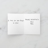 Ik hou van je 365 dagen per jaar feestdagen kaart (Binnen)