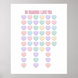 Ik hou van je - 50ste verjaardag cadeaus - 50ste V Poster