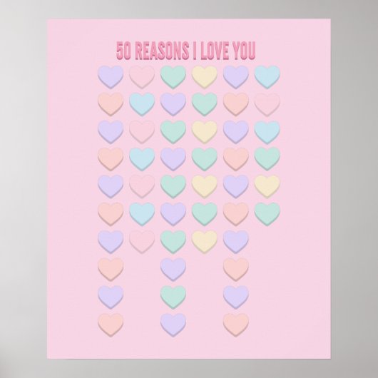 Ik hou van je - 50ste verjaardag cadeaus - 50ste V Poster (Voorkant)