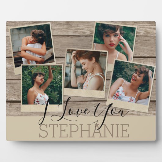 Ik hou van je | 5 Foto | Fotoplaat (Voorkant)