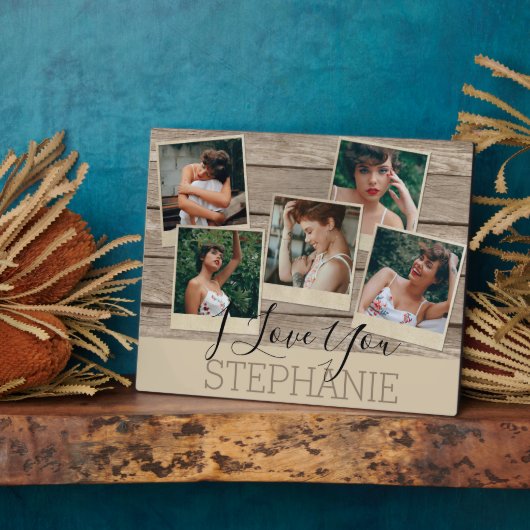 Ik hou van je | 5 Foto | Fotoplaat (Zijkant)