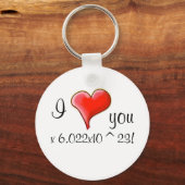 Ik hou van je 6.022x10^23! sleutelhanger (Voorkant)