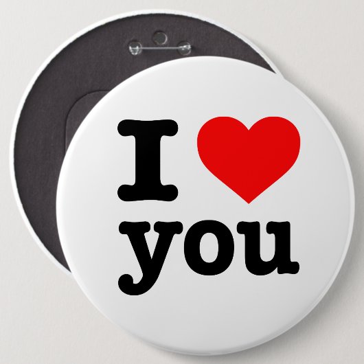 "Ik hou van je" 6 inch Ronde Button 6,0 Cm (Voorkant /achterkant)