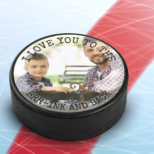 Ik hou van je aan de Brr-inkt en foto's Hockey Puck