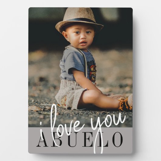 Ik hou van je aangepaste foto Abuelo Fotoplaat (voorkant)
