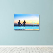Ik hou van je aangepaste foto-Jubileum. Canvas Afdruk (Insitu (Houten vloer))