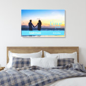 Ik hou van je aangepaste foto-Jubileum. Canvas Afdruk (Insitu (Slaapkamer))