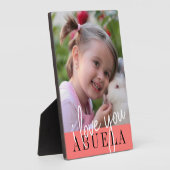 Ik hou van je aangepaste foto van Abuela Fotoplaat (Zijkant)