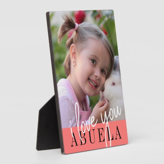 Ik hou van je aangepaste foto van Abuela Fotoplaat (Zijkant)