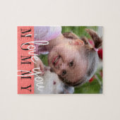 Ik hou van je aangepaste foto van mama legpuzzel (Horizontaal)