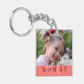 Ik hou van je aangepaste foto van mama sleutelhanger (Voorkant Links)