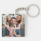 Ik hou van je aangepaste foto van mama sleutelhanger (Achterkant)