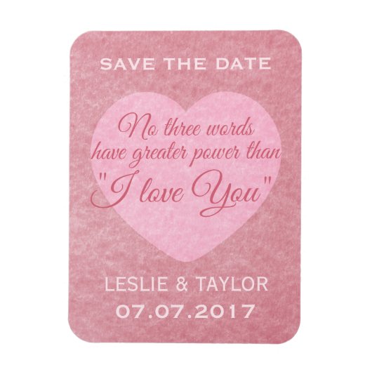 "Ik hou van je" aangepaste magneet (Verticaal)