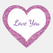 Ik hou van je aangepaste tekst conversatie harten hart sticker (Voorkant)