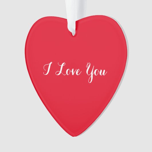 Ik hou van je aangepaste Valentijnsdag hart Orname Ornament (voorkant)