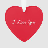 Ik hou van je aangepaste Valentijnsdag hart Orname Ornament (voorkant)