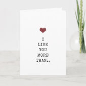 Ik hou van je aangepaste Valentijnse Jubileum Kaart (Voorkant)