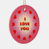Ik hou van je (aanpasbaar) keramisch ornament (Rechts)