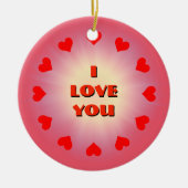 Ik hou van je (aanpasbaar) keramisch ornament (Voorkant)