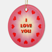 Ik hou van je (aanpasbaar) keramisch ornament (Links)