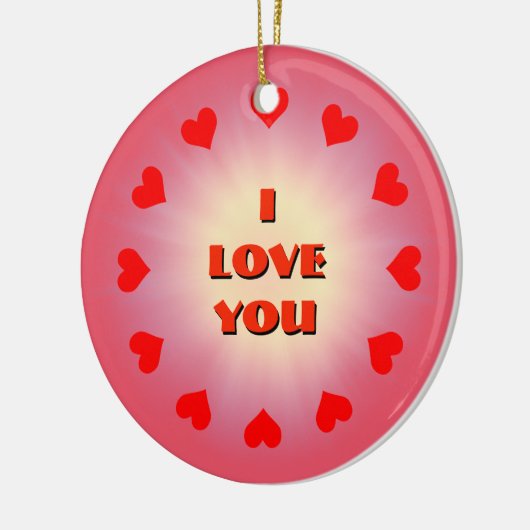 Ik hou van je (aanpasbaar) keramisch ornament (Links)
