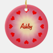 Ik hou van je (aanpasbaar) keramisch ornament (Achterkant)