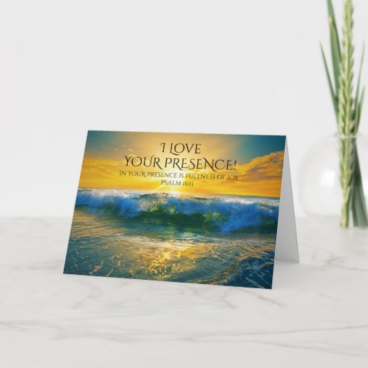 Ik hou van je aanwezigheid, psalm 16:11 Eigen Ocea Kaart (Voorkant)