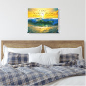 Ik hou van je aanwezigheid, psalm 16:11 Ocean Suns Canvas Afdruk (Insitu (Slaapkamer))