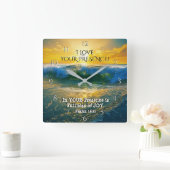 Ik hou van je aanwezigheid, psalm 16:11 Ocean Suns Vierkante Klok (Huis)