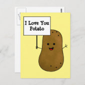 Ik hou van je aardappel briefkaart (Voorkant / Achterkant)