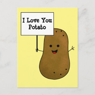 Ik hou van je aardappel briefkaart
