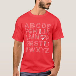 Ik hou van je ABC alfabet T-shirt