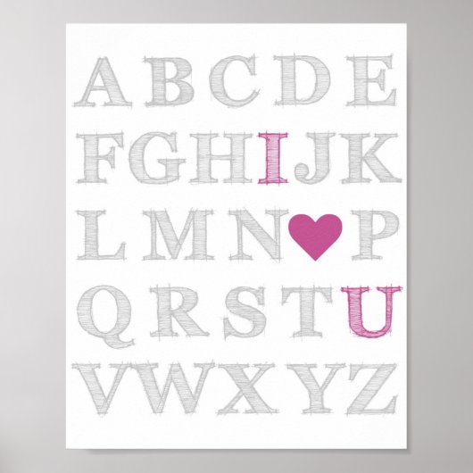 Ik hou van je ABC's Poster (Voorkant)