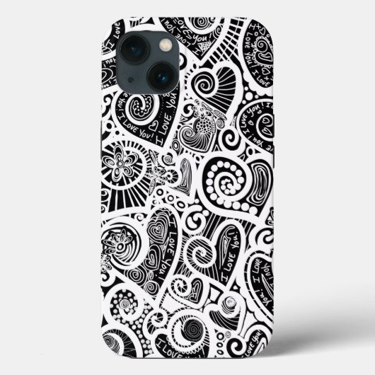 Ik hou van je Abstracte kunstontwerp Case-Mate iPhone Case (Achterkant)