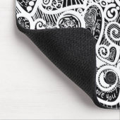 Ik hou van je Abstracte kunstontwerp Muismat (Hoek)