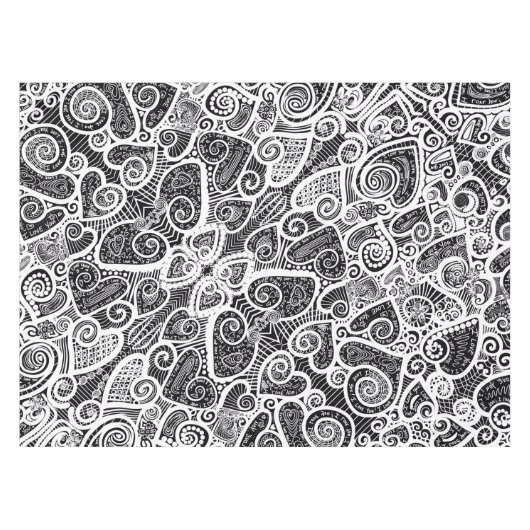 Ik hou van je Abstracte kunstontwerp Tafelkleed (Voorkant (Horizontaal))