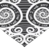 Ik hou van je Abstracte kunstontwerp Tafelkleed (Gekanteld)